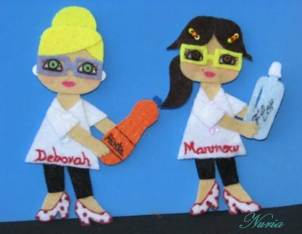 EL FIELTRO EN MIS MANOS: Broches de muñecas en fieltro personalizadas EL FIELTRO EN MIS MANOS: Broches de muñecas en fieltro personalizadas