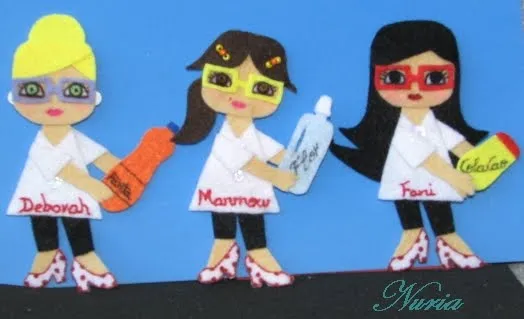 EL FIELTRO EN MIS MANOS: Broches de muñecas en fieltro personalizadas EL FIELTRO EN MIS MANOS: Broches de muñecas en fieltro personalizadas