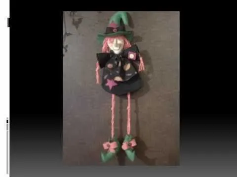 FIELTRO. Manualidades de fieltro Brujis Hallowen - YouTube