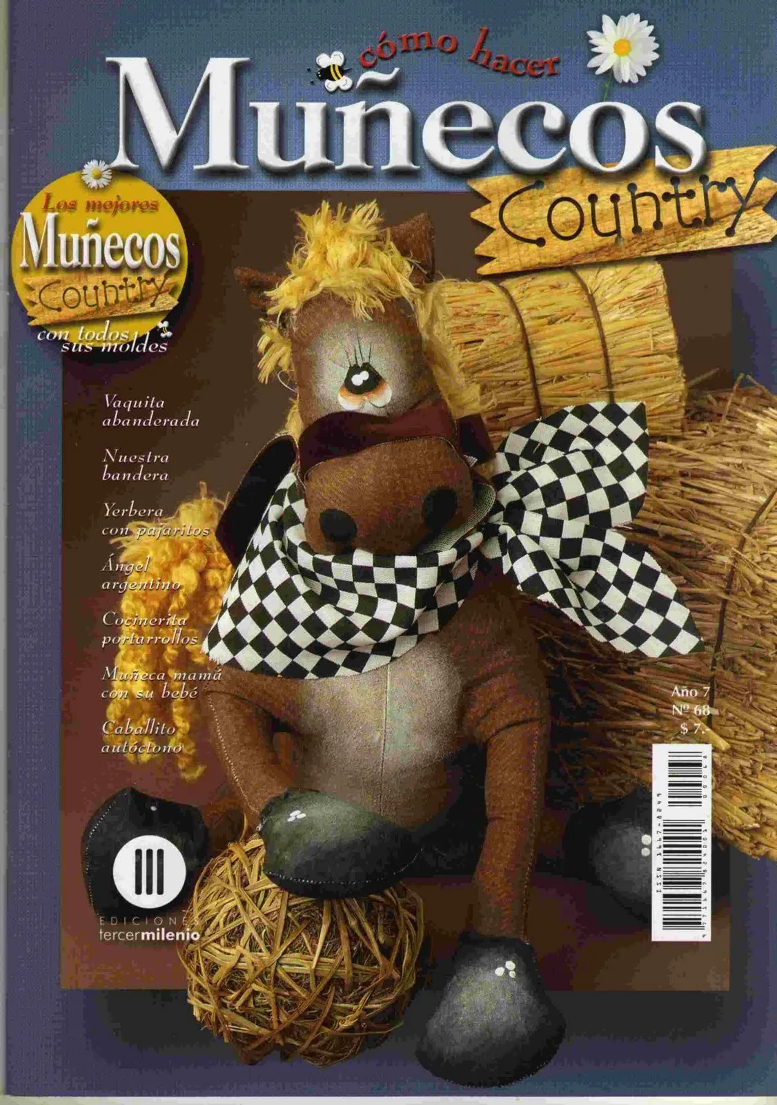 FIELTRO, MUÑECOS COUNTRY: muñeca mamá con su bebé, caballito ...