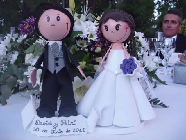 Te Fieltro Muxo: Novios Fofuchos en su boda Te Fieltro Muxo: Novios Fofuchos en su boda
