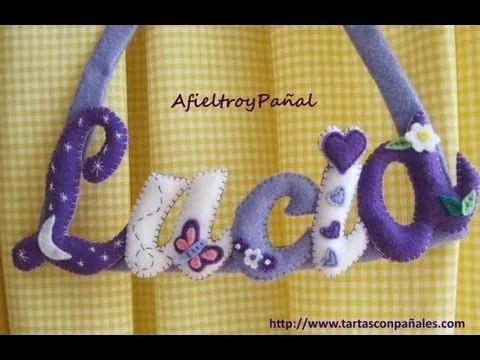Fieltro Tu Nombre en letras Decoradas. Video fotos. Tartas con ... Fieltro Tu Nombre en letras Decoradas. Video fotos. Tartas con ...