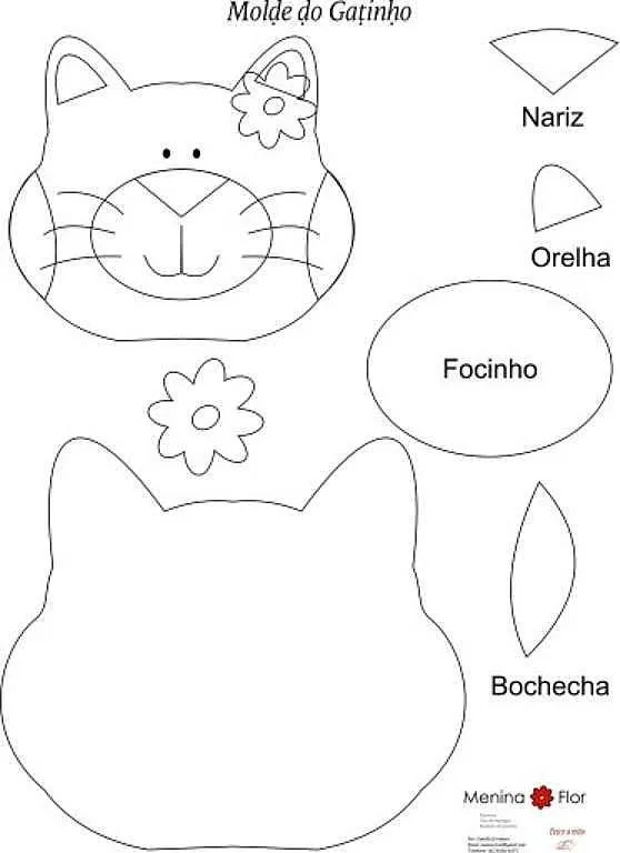 Patrones de broches de fieltro animales - Imagui