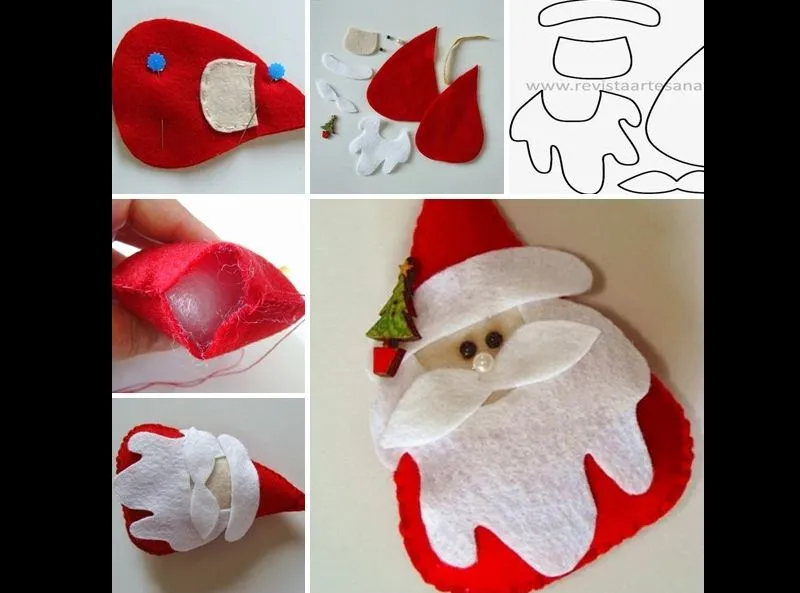 Fieltro Santa Claus: 30 ideas geniales - Creaciones Erika ? Fieltro Santa Claus: 30 ideas geniales - Creaciones Erika ?