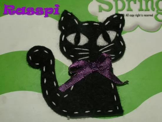 FIELTROS RASSPI: BROCHES DE FIELTRO GATUNOS FIELTROS RASSPI: BROCHES DE FIELTRO GATUNOS