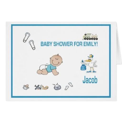 Fiesta de bienvenida al bebé para la tarjeta de JA de Zazzle.