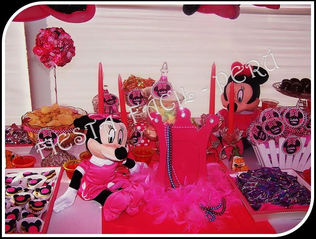 FIESTA FACIL PERU: DECORACIÓN MINNIE COQUETA..!!!