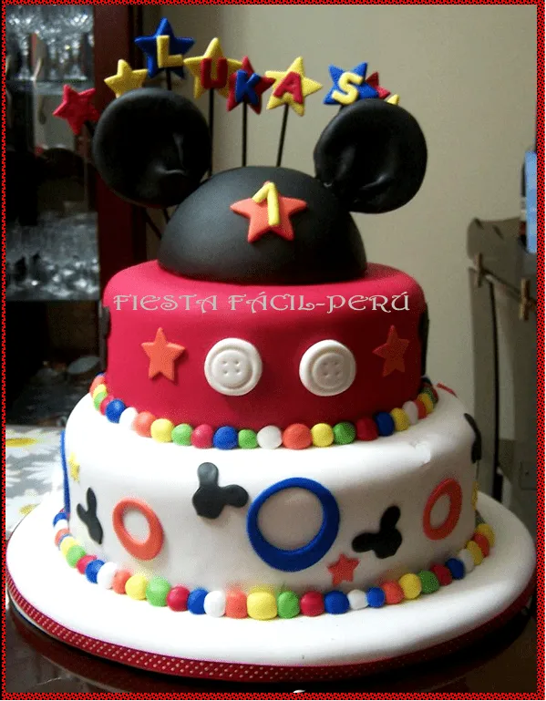 FIESTA FACIL PERU: Torta Mickey Mouse y Minnie Coqueta FIESTA FACIL PERU: Torta Mickey Mouse y Minnie Coqueta
