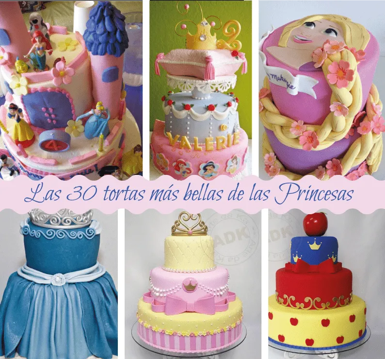 Fiesta Hermosa: Las 30 tortas más bellas de las Princesas de Disney Fiesta Hermosa: Las 30 tortas más bellas de las Princesas de Disney
