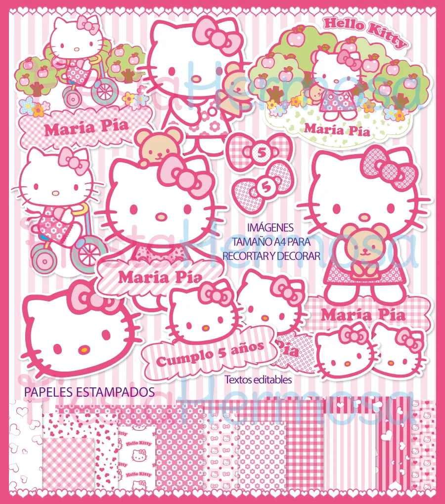 Fiesta Hermosa: Decoraciones y Candy bar Hello Kitty Fiesta Hermosa: Decoraciones y Candy bar Hello Kitty