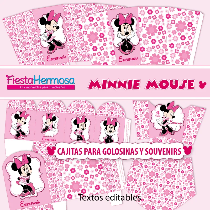 Fiesta Hermosa: NUEVO! Decoraciones imprimibles Minnie Mouse Fiesta Hermosa: NUEVO! Decoraciones imprimibles Minnie Mouse
