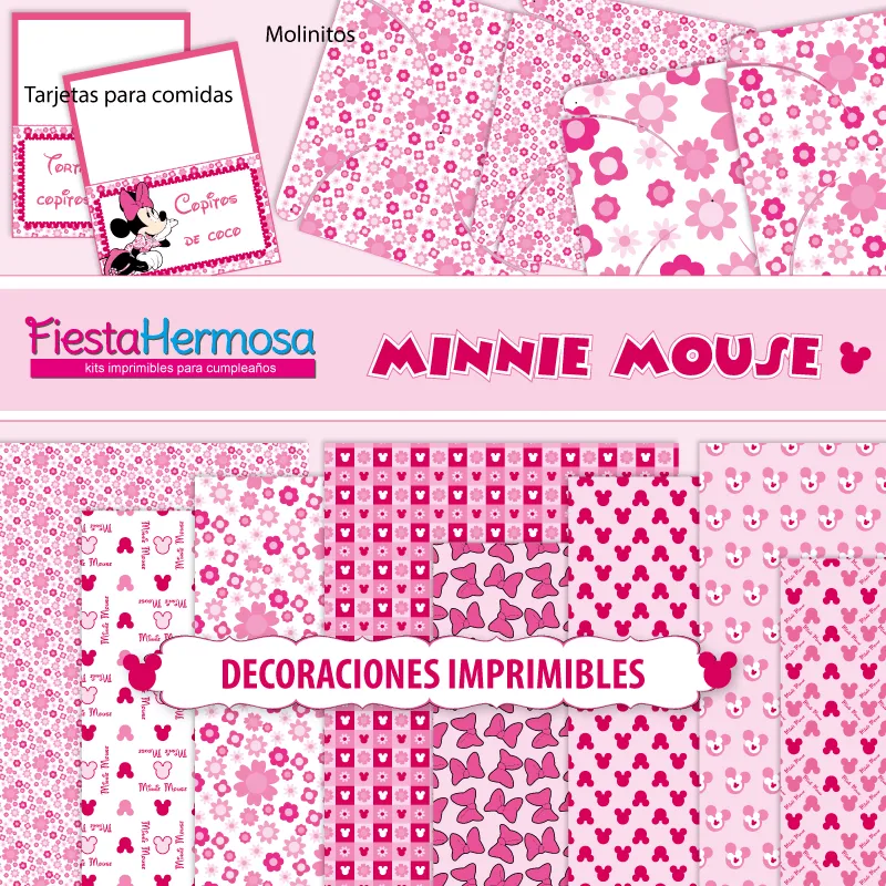Fiesta Hermosa: NUEVO! Decoraciones imprimibles Minnie Mouse Fiesta Hermosa: NUEVO! Decoraciones imprimibles Minnie Mouse