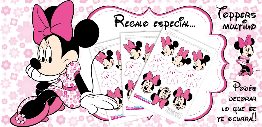 Fiesta Hermosa: NUEVO! Decoraciones imprimibles Minnie Mouse