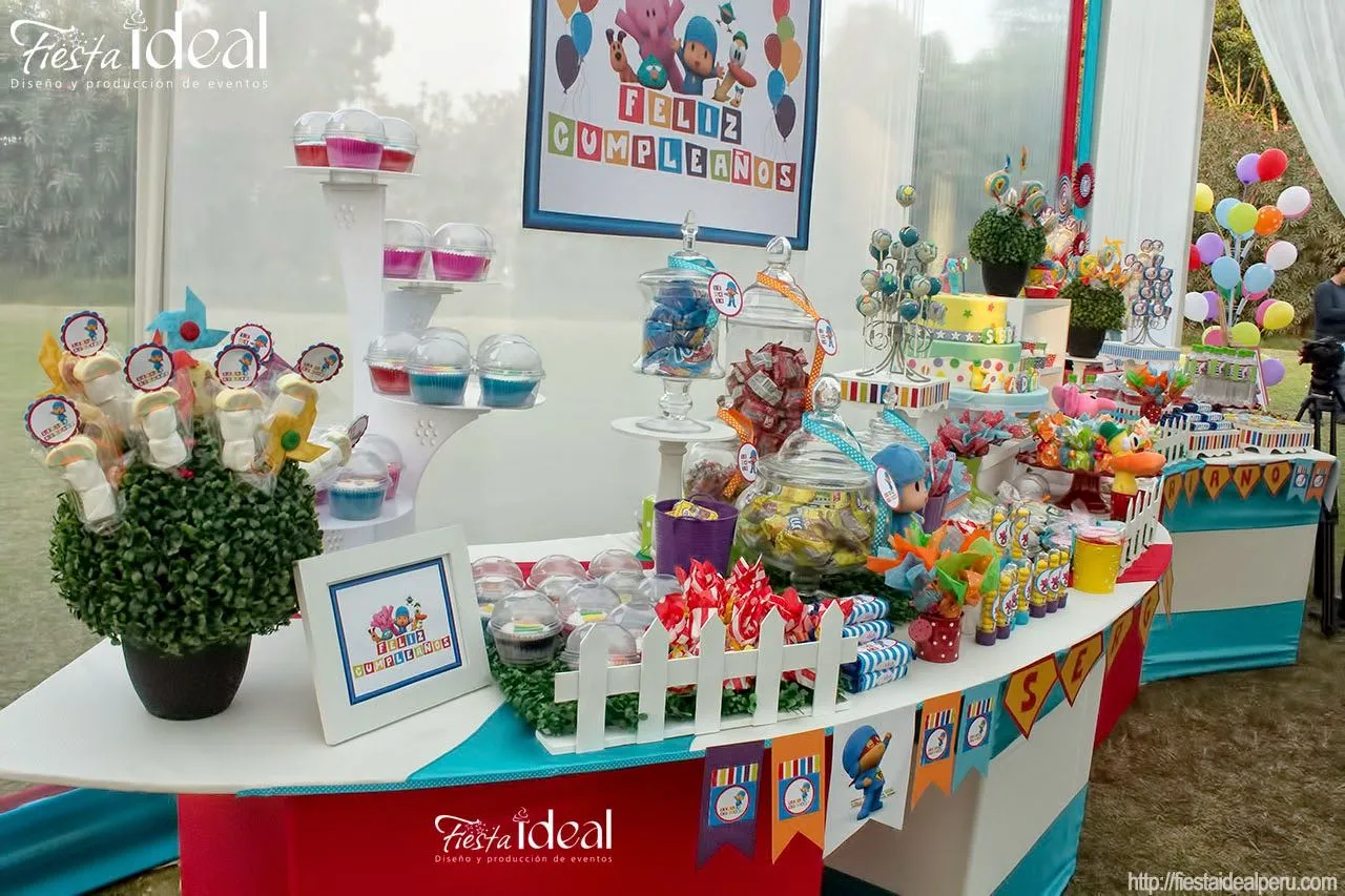 Fiesta Ideal Peru: Decoración y Catering-Candy Bar: Pocoyo ...