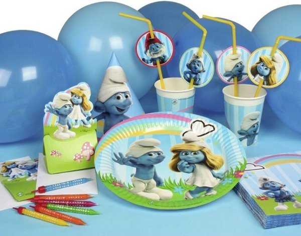 DECORACIÓN DE FIESTAS INFANTILES DE PITUFOS – SMURFS : DECORACION EN  FIESTAS INFANTILES