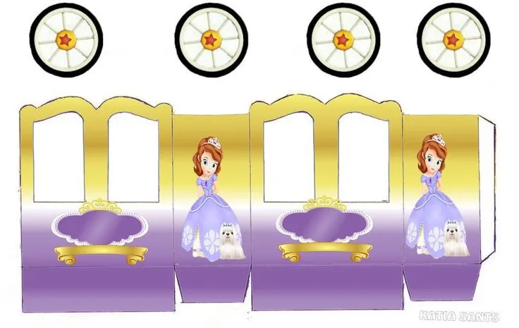 Fiesta de Princesa Sofía: Caja con forma de Carruaje para Imprimir ... Fiesta de Princesa Sofía: Caja con forma de Carruaje para Imprimir ...