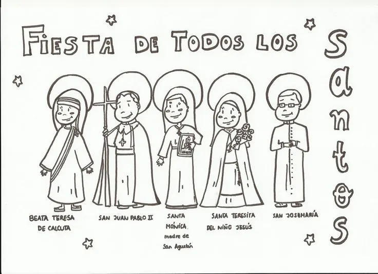 Fiesta de todos los santos, para colorear. Lucía Fuego | Para ... Fiesta de todos los santos, para colorear. Lucía Fuego | Para ...