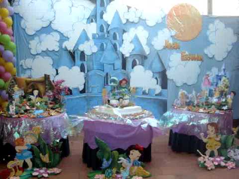 Fiesta Tema: 3 PRINCESAS - MESA DE LA TORTA EN DETALLE.MPG - YouTube