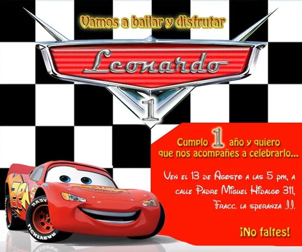 Fiesta temática CARS | PIÑATA-