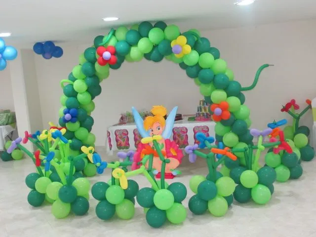 FIESTA TEMATICA DECORACION CON GLOBOS CAMPANITA TINKER BELL ...