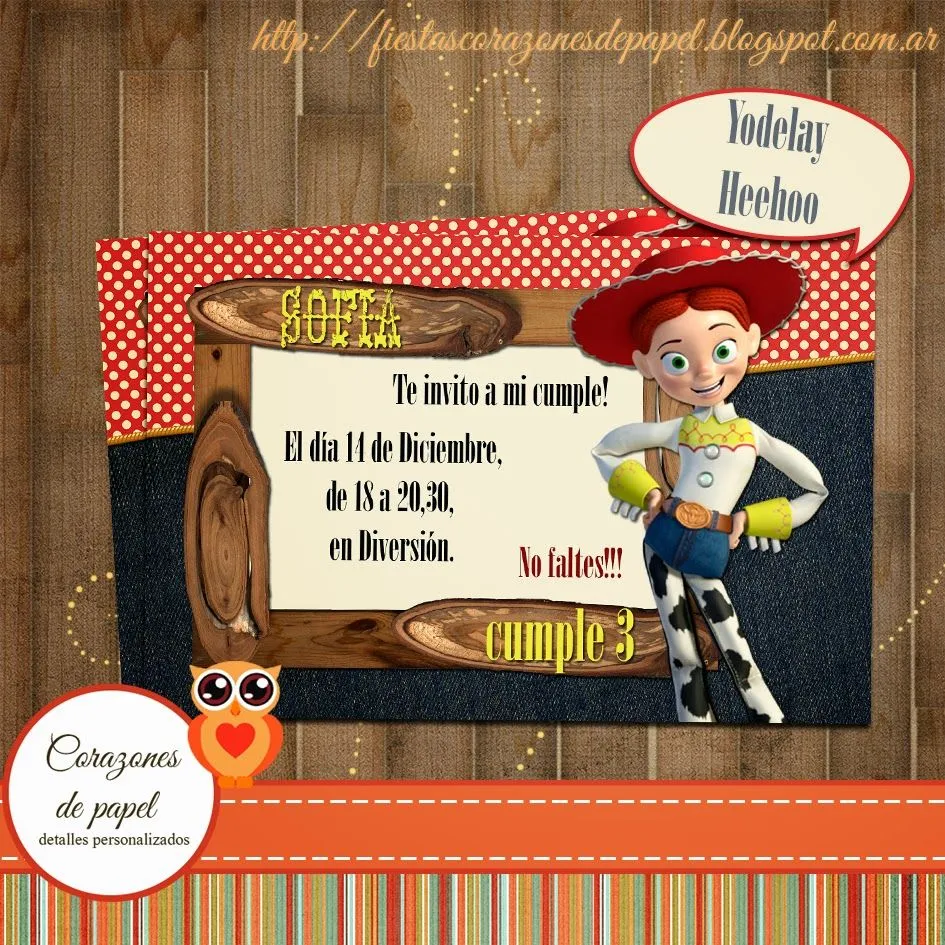 Fiestas Corazones de papel: Jesiie la vaquerita!