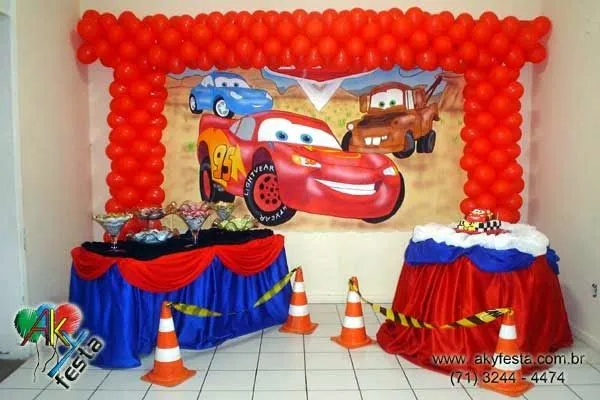 TODO PARA TUS FIESTAS: IDEAS FIESTA CARS - rayo mcqueen