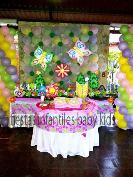 Fiestas Infantiles Baby Kids: Decoracion de Mariposa jardin