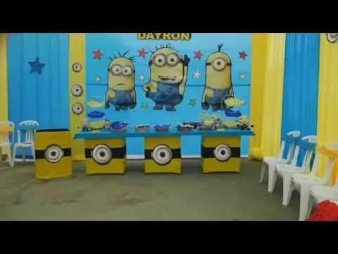 Fiestas Infantiles - Decoracion Minions - Travesuras Kids - YouTube