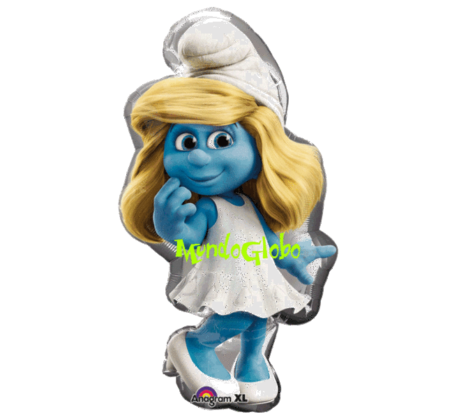 Pitufiglobo de forma de pitufina - MundoGlobo Pitufiglobo de forma de pitufina - MundoGlobo