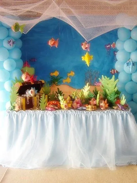 Espectacular decoración para fiesta bajo el mar | Fiestas y Cumples Espectacular decoración para fiesta bajo el mar | Fiestas y Cumples