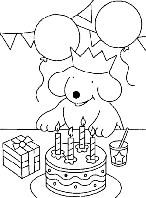 Fiestas para niños: Cumpleaños. Dibujos de cumpleaños para colorear