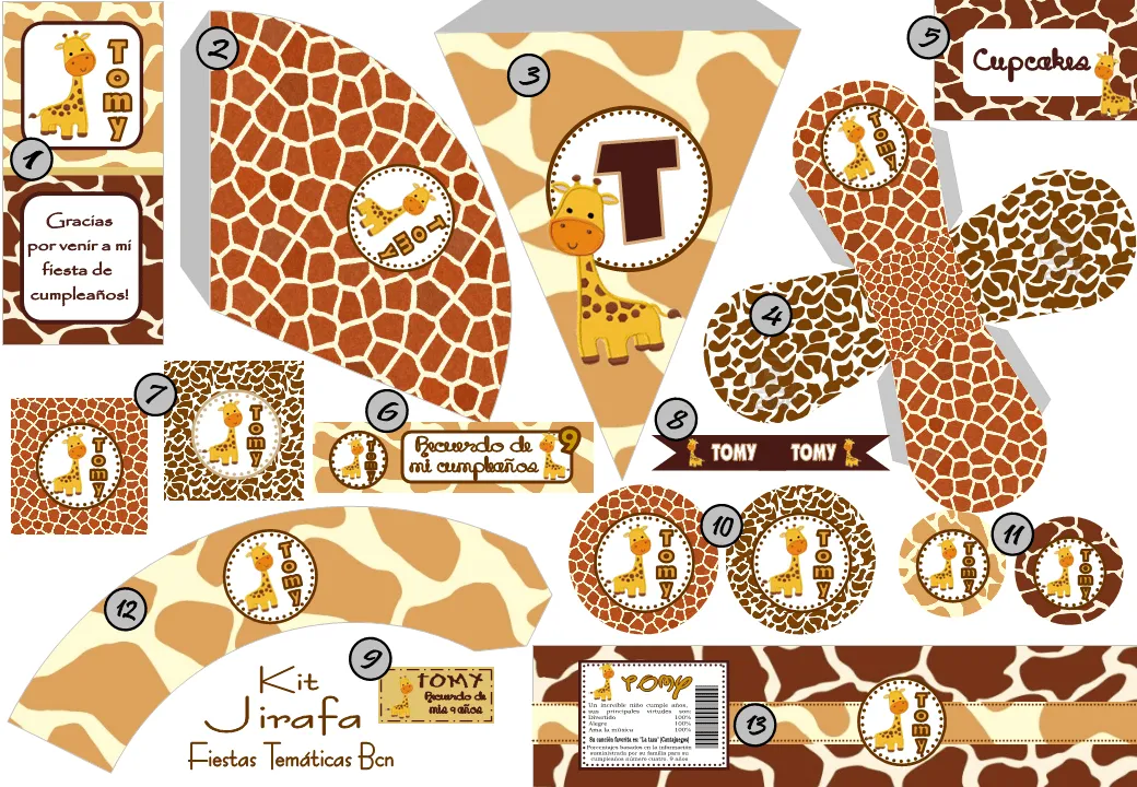 Fiestas Temáticas BCN: KIT IMPRIMIBLE JIRAFA Fiestas Temáticas BCN: KIT IMPRIMIBLE JIRAFA