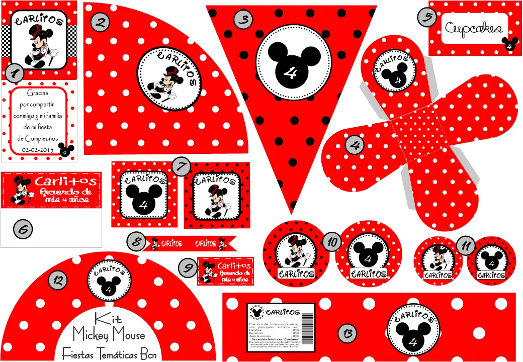 Fiestas Temáticas BCN: KIT IMPRIMIBLE MICKEY MOUSE Fiestas Temáticas BCN: KIT IMPRIMIBLE MICKEY MOUSE
