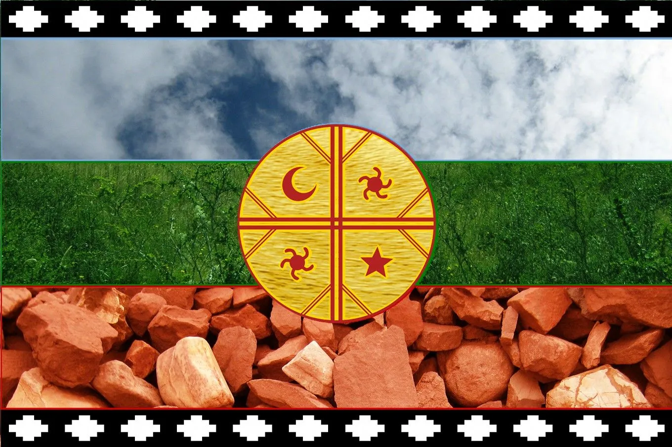 Fiestoforo: Monitos y mapudungun!: Dibujo bandera mapuche y chilena Fiestoforo: Monitos y mapudungun!: Dibujo bandera mapuche y chilena