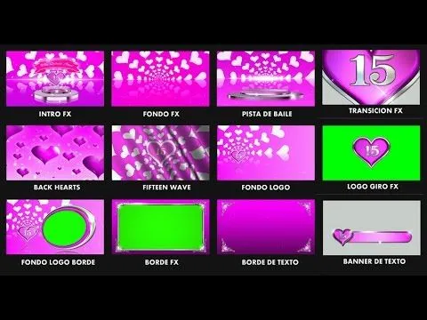 Fifteen Hearts -- Quinceañeras Pack 1 - Fondos de video para 15 ...