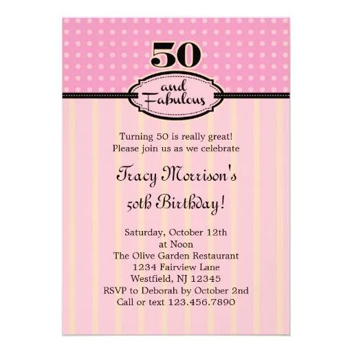 Fifty And Fabulous Invitation Wording - Invitation Templates Fifty And Fabulous Invitation Wording - Invitation Templates