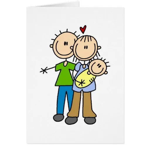 Figura recién nacida tarjeta del palillo del bebé de Zazzle.