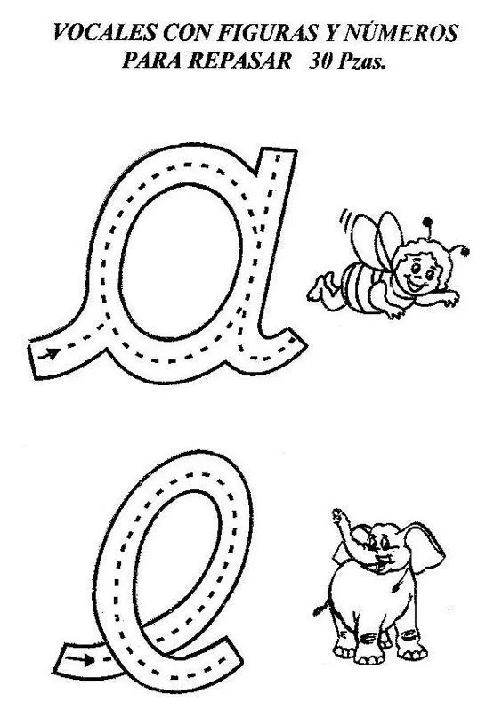 Figura vocales - Imagui | Escritura preescolar, Actividades de ...