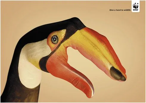 Figuras de animales creadas a partir de manos pintadas. - Taringa!