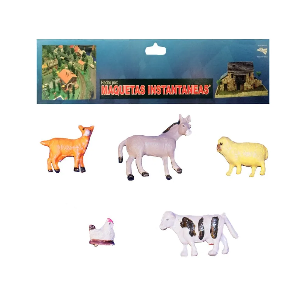 Figuras de Animales de Granja 5pz | Manualidades | OfficeMax