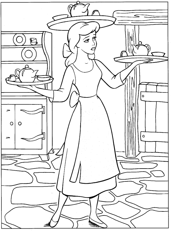 PRINCESA CENICIENTA PARA COLOREAR - Imagui