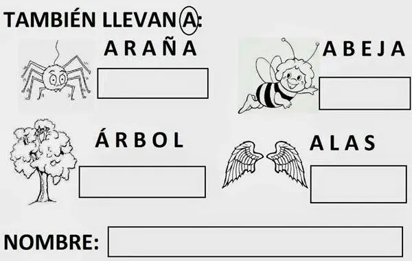 figuras que empiecen con la vocal a - Para niños