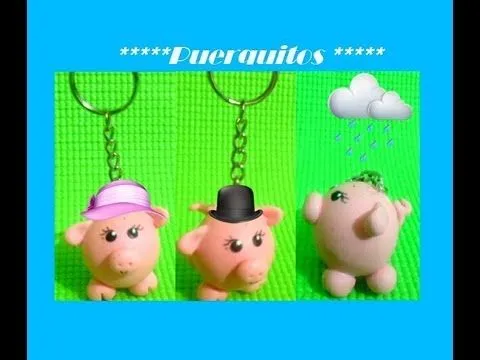 Figuras faciles en pasta francesa llavero - YouTube Figuras faciles en pasta francesa llavero - YouTube