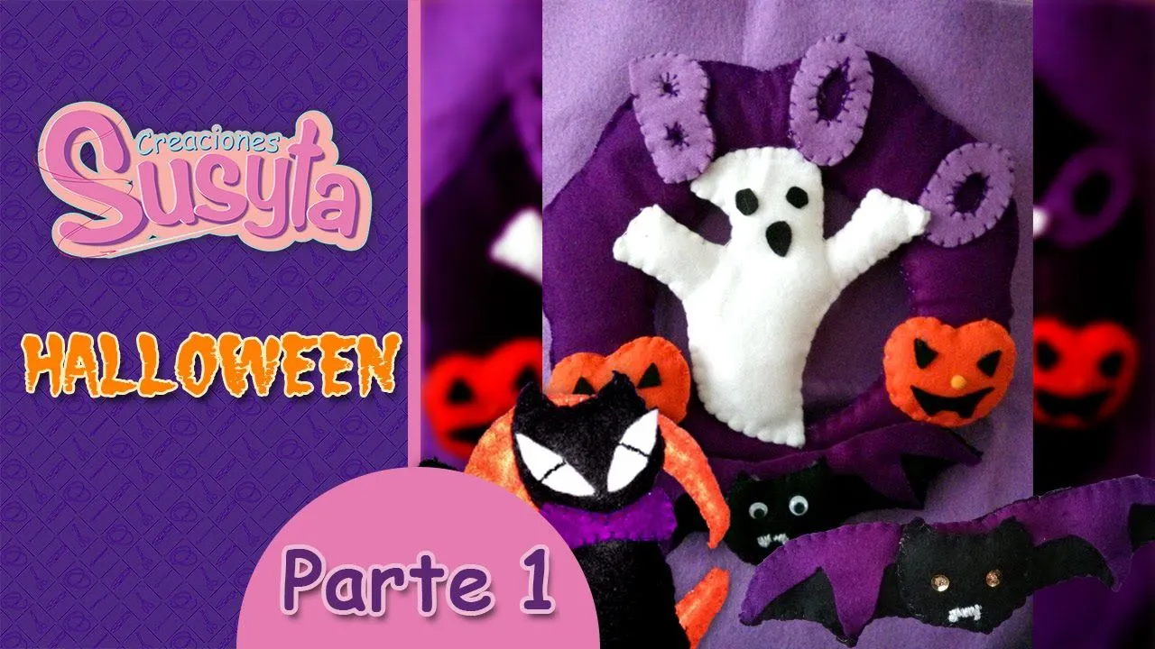 Como hacer figuras en fieltro Halloween ¡Moldes Gratis! - YouTube Como hacer figuras en fieltro Halloween ¡Moldes Gratis! - YouTube