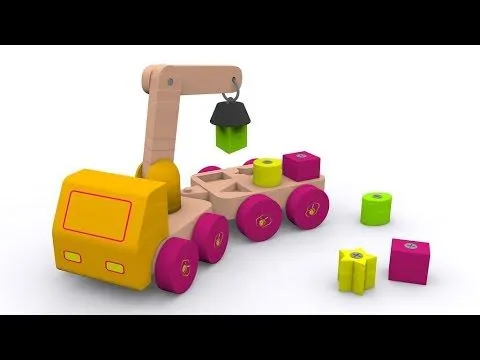 Figuras formas geométricas para niños. Una grúa de juguete ... Figuras formas geométricas para niños. Una grúa de juguete ...