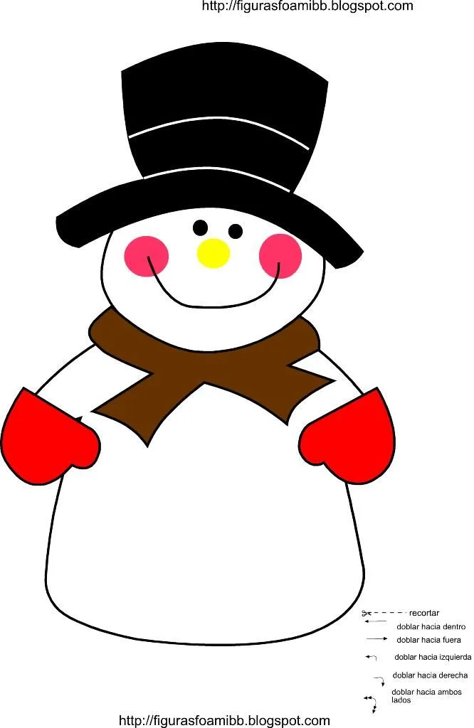 figuras y moldes de foami: molde muñeco de nieve de navidad en foami figuras y moldes de foami: molde muñeco de nieve de navidad en foami