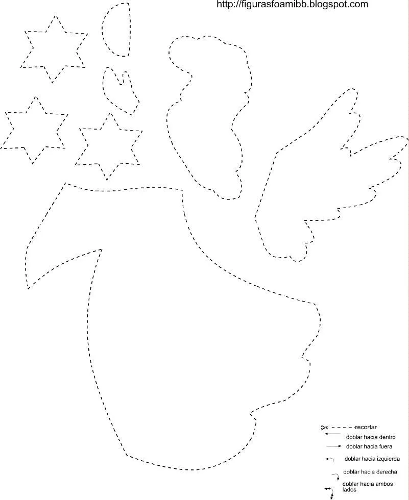 figuras y moldes de foami: diciembre 2012