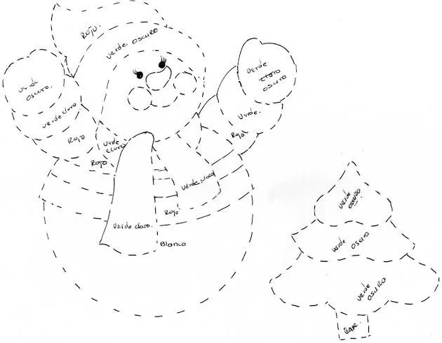 Moldes navideños para imprimir gratis en fieltro - Imagui