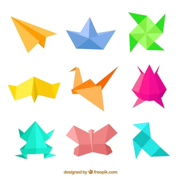 Figuras de origami | Descargar Vectores gratis