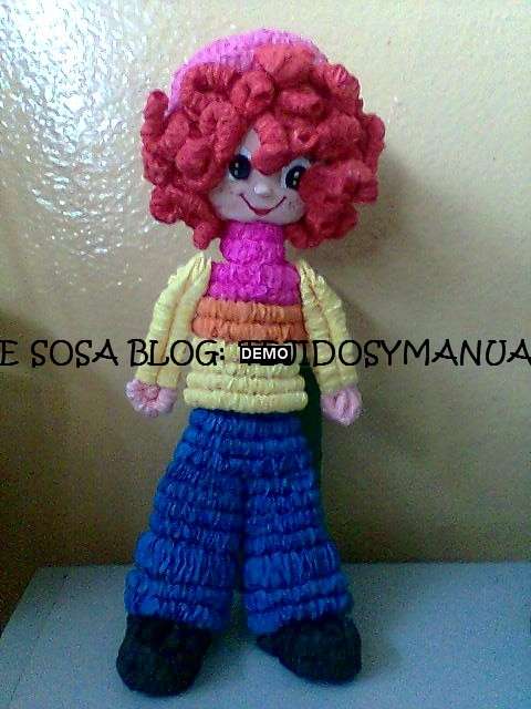 Figuras con papel crepe corrugado - Imagui